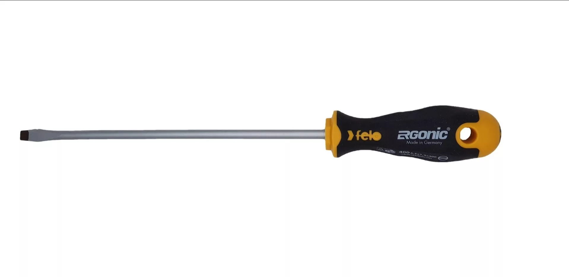 Отвертка Ergonic плоская шлицевая 6,5X1,2X200 40065710 Felo