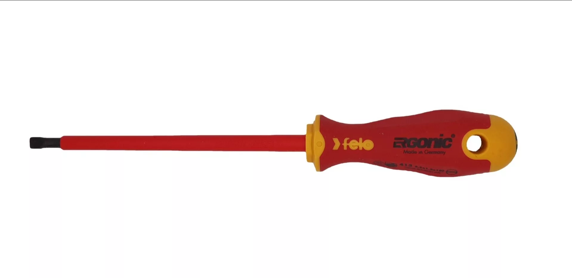 Отвертка диэлектрическая Ergonic плоская шлицевая 8,0X1,2X175 41308090 Felo