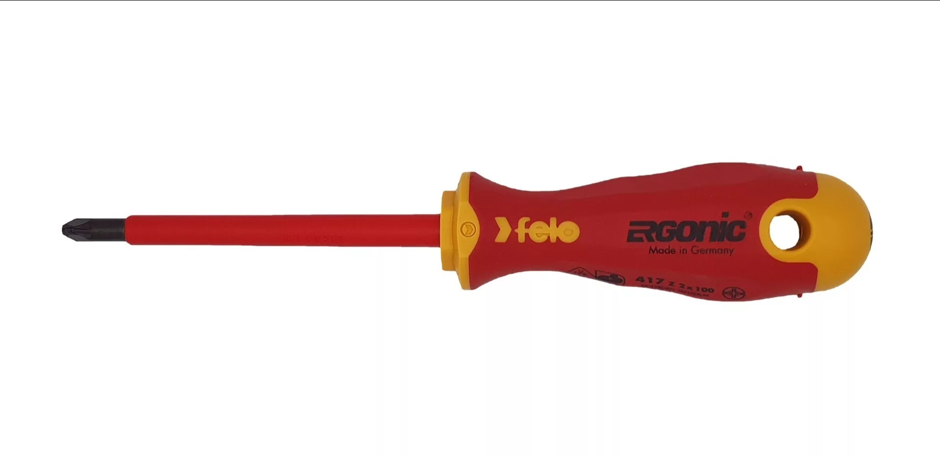 Отвертка диэлектрическая Ergonic крестовая +/- Z 2X100 41720390 Felo