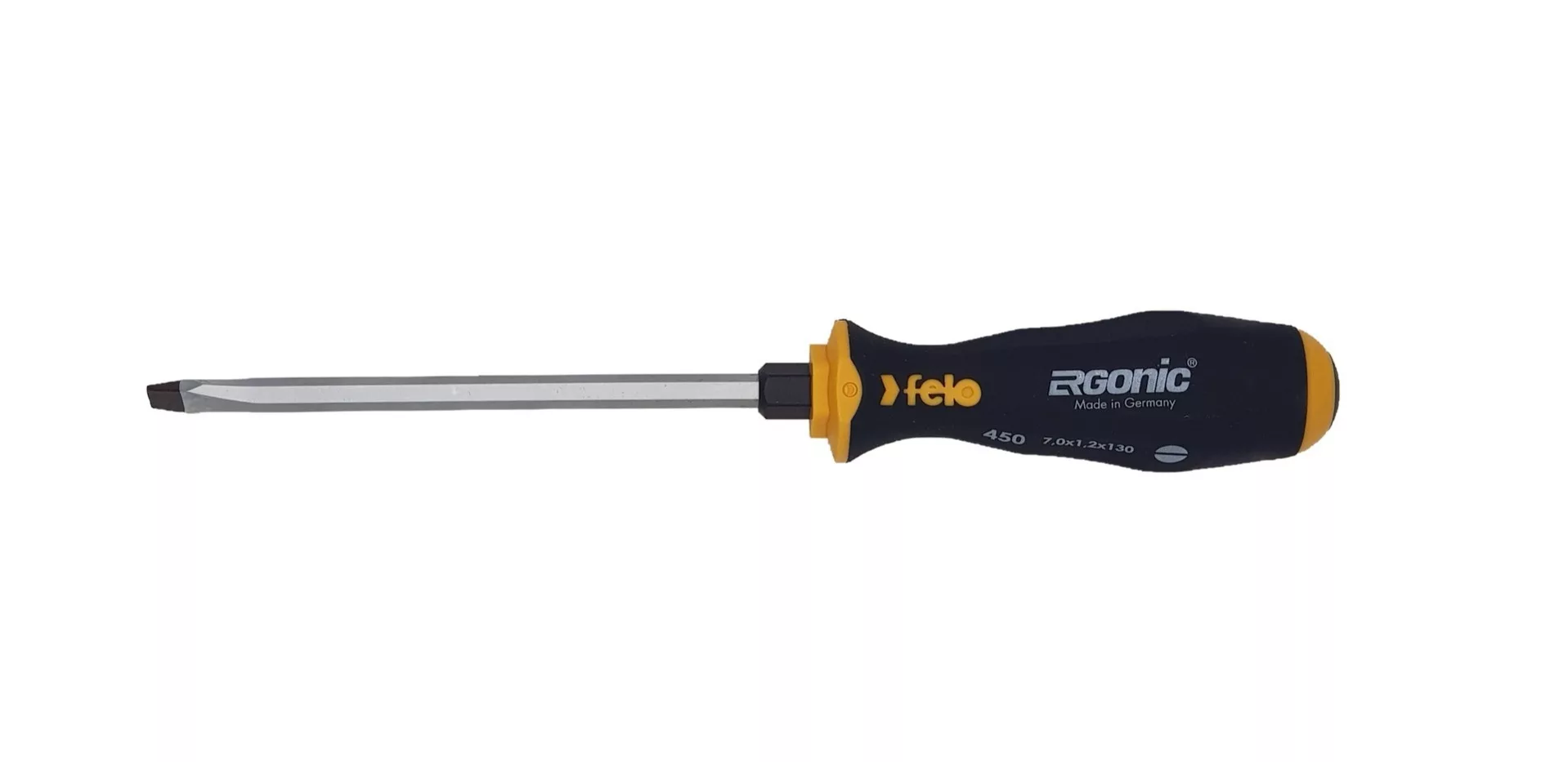 Отвертка плоская шлицевая ударная Ergonic 7,0X1,2X130 45007040 Felo