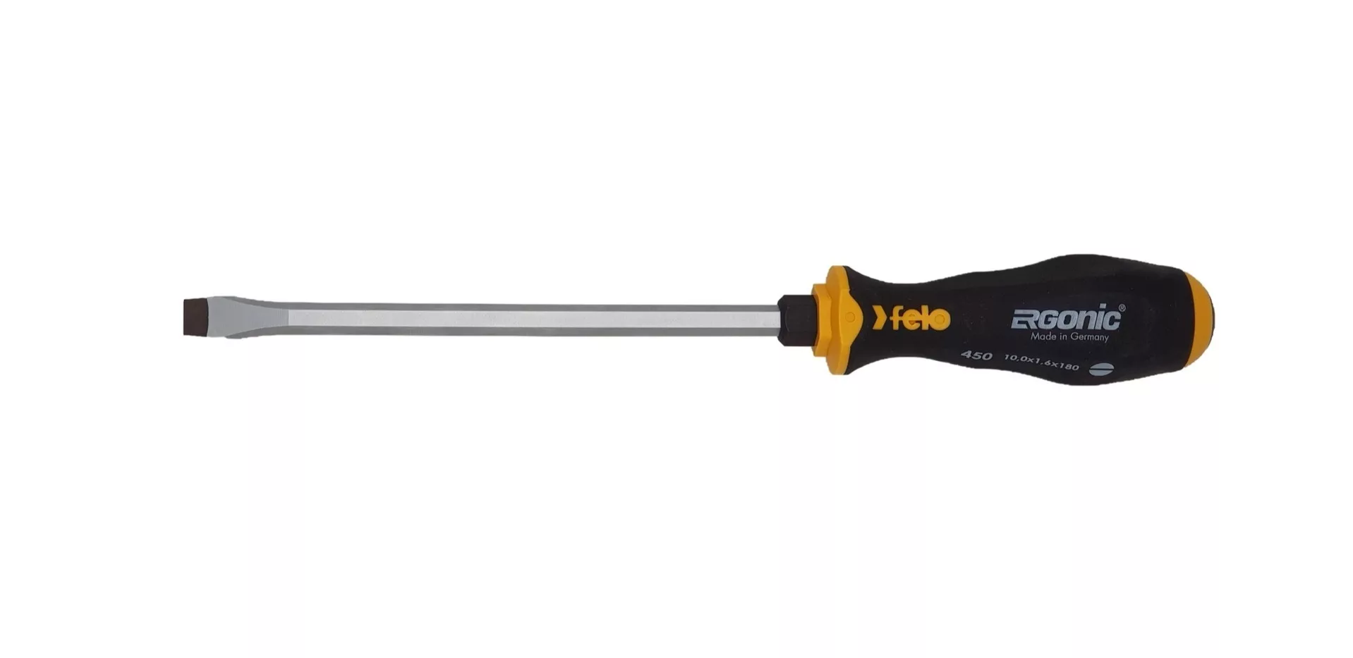 Отвертка плоская шлицевая ударная Ergonic 10,0X1,6X180 45010040 Felo