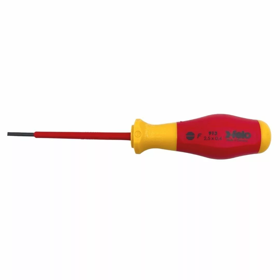 Отвертка диэлектрическая шлицевая SL2,5x0,4x75 91302590 Felo