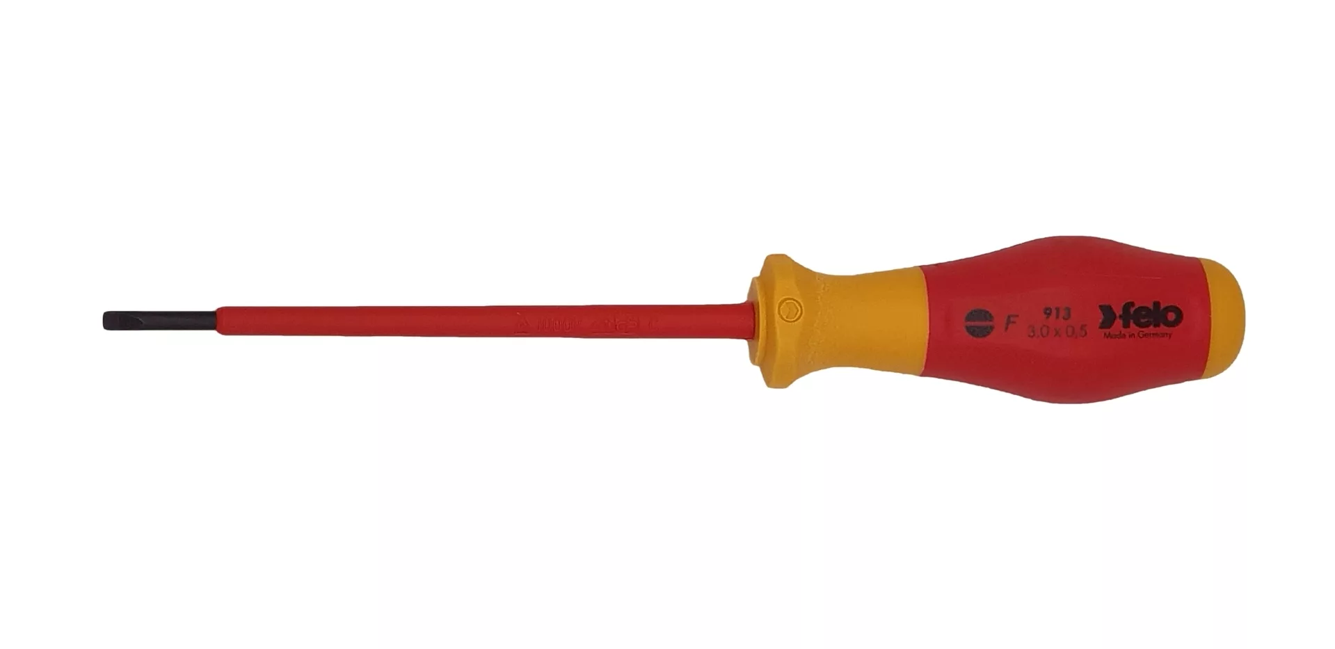 Отвертка диэлектрическая шлицевая SL3,0x0,5x100 91303090 Felo