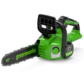 Цепная пила аккумуляторная Greenworks Арт. 2007007, 24V, 30см, бесщеточная, без АКБ и ЗУ