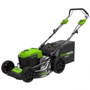Газонокосилка аккумуляторная Greenworks Арт.2506807UG, 40V, 46см, самоходная, бесщеточная, c 1хАКБ 5