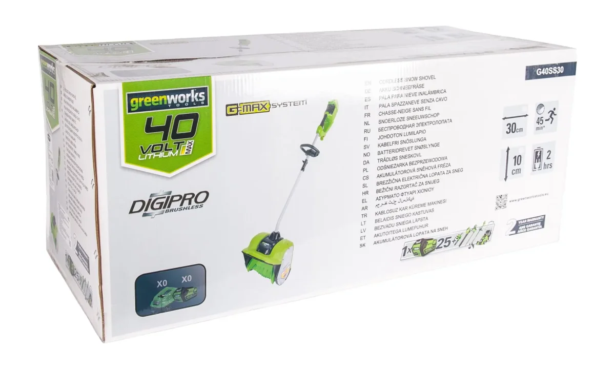 Снегоуборщик аккумуляторный Greenworks GD40SSK2