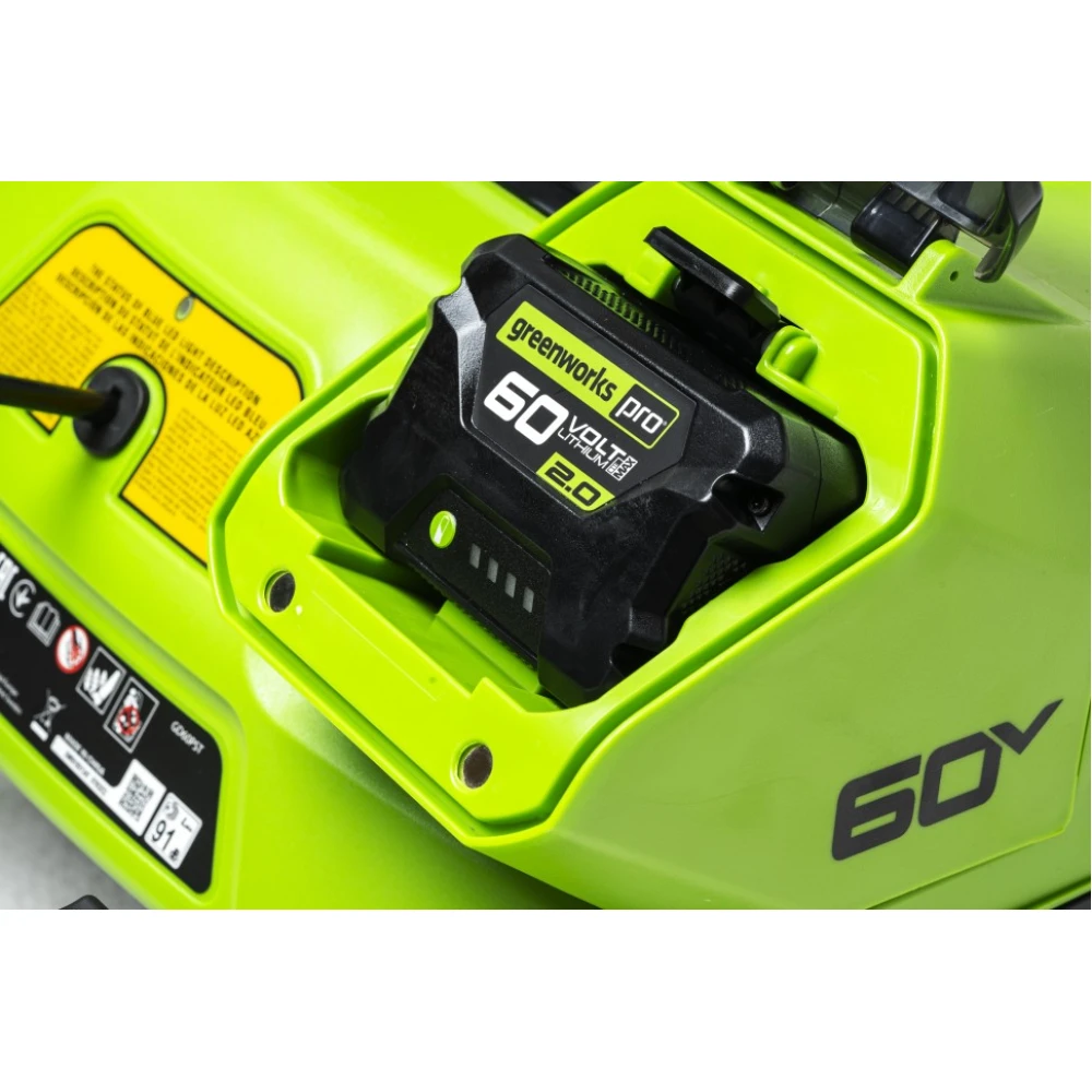 Снегоуборщик аккумуляторный Greenworks  GD60PST, 60V, 51 см, бесщеточный, c 1хАКБ 5Ач и ЗУ (2602907UG)