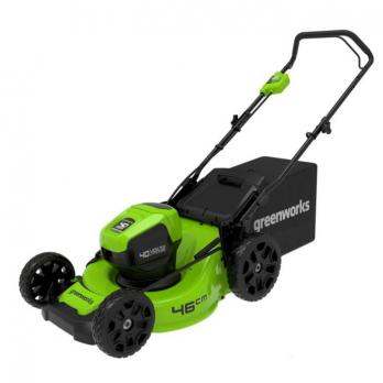 Газонокосилка аккумуляторная Greenworks GD40LM46HP, 40V, 46 см, бесщеточная, c 1хАКБ 4А*ч и ЗУ 2514407UB