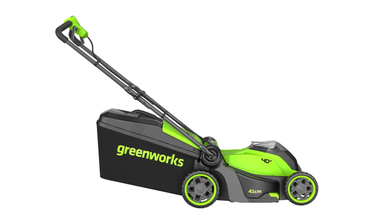 Газонокосилка аккумуляторная Greenworks GD40LM411, 40V, 41 см, бесщеточная,c АКБ 4Ач и ЗУ 2521007UB