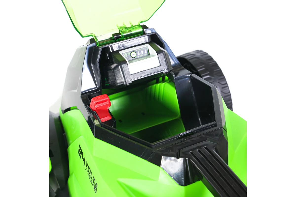 Газонокосилка аккумуляторная GreenWorks GD24LM33, 24V, 33 см, бесщеточная, с 1хАКБ 4Ач и ЗУ 2516107UB