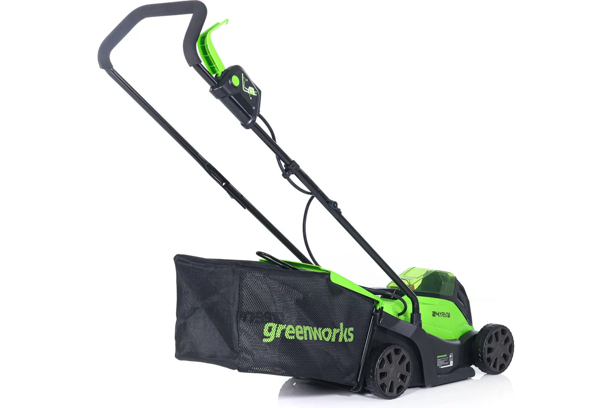 Газонокосилка аккумуляторная GreenWorks 24V, 33 см, бесщеточная, с 1хАКБ 2Ач и ЗУ 2516107UA_3