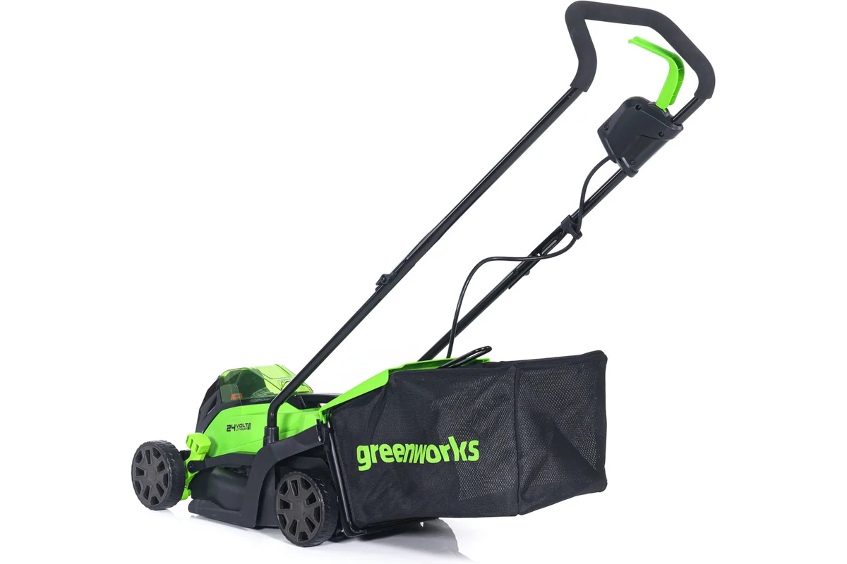 Газонокосилка аккумуляторная GreenWorks 24V, 33 см, бесщеточная, с 1хАКБ 2Ач и ЗУ 2516107UA_4