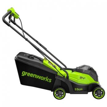 Газонокосилка аккумуляторная Greenworks GD24LM331, 24V, 33 см, бесщеточная, c 1хАКБ 4Ач (2520607UB)