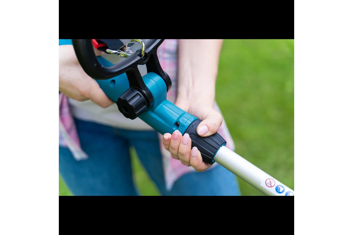 Триммер аккумуляторный Makita LXT 18В, 2в1 триммер/кромкорез, d-26см, телескоп штанг, BL1815N, DC18SD DUR181SY_3